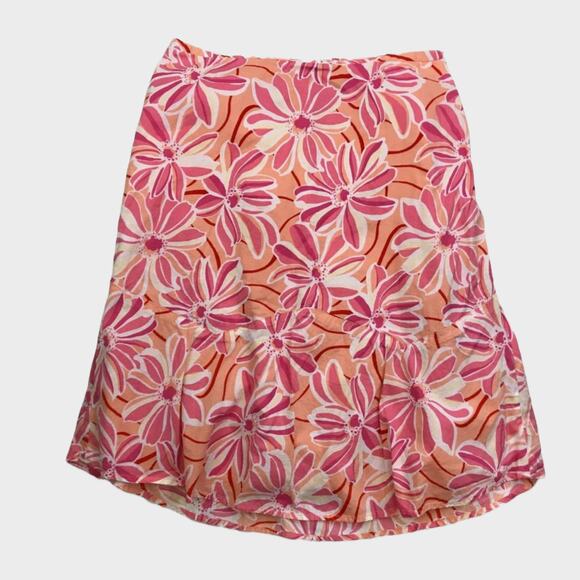 Geoffrey Beene Sport Womens 8 Skirt A Line Pink Floral - Picture 1 of 6